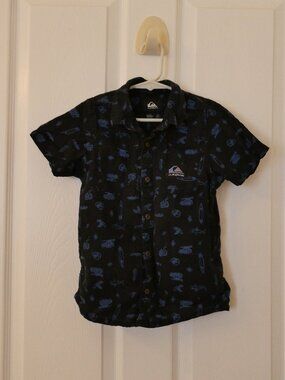 Quicksilver Boys Button Up Surfer Shirt Size 7